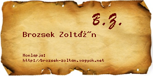 Brozsek Zoltán névjegykártya
