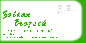 zoltan brozsek business card